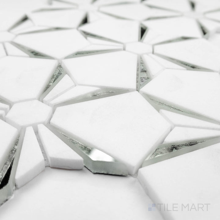 Dazzle Kaleidoscope Silver Polished Mosaic