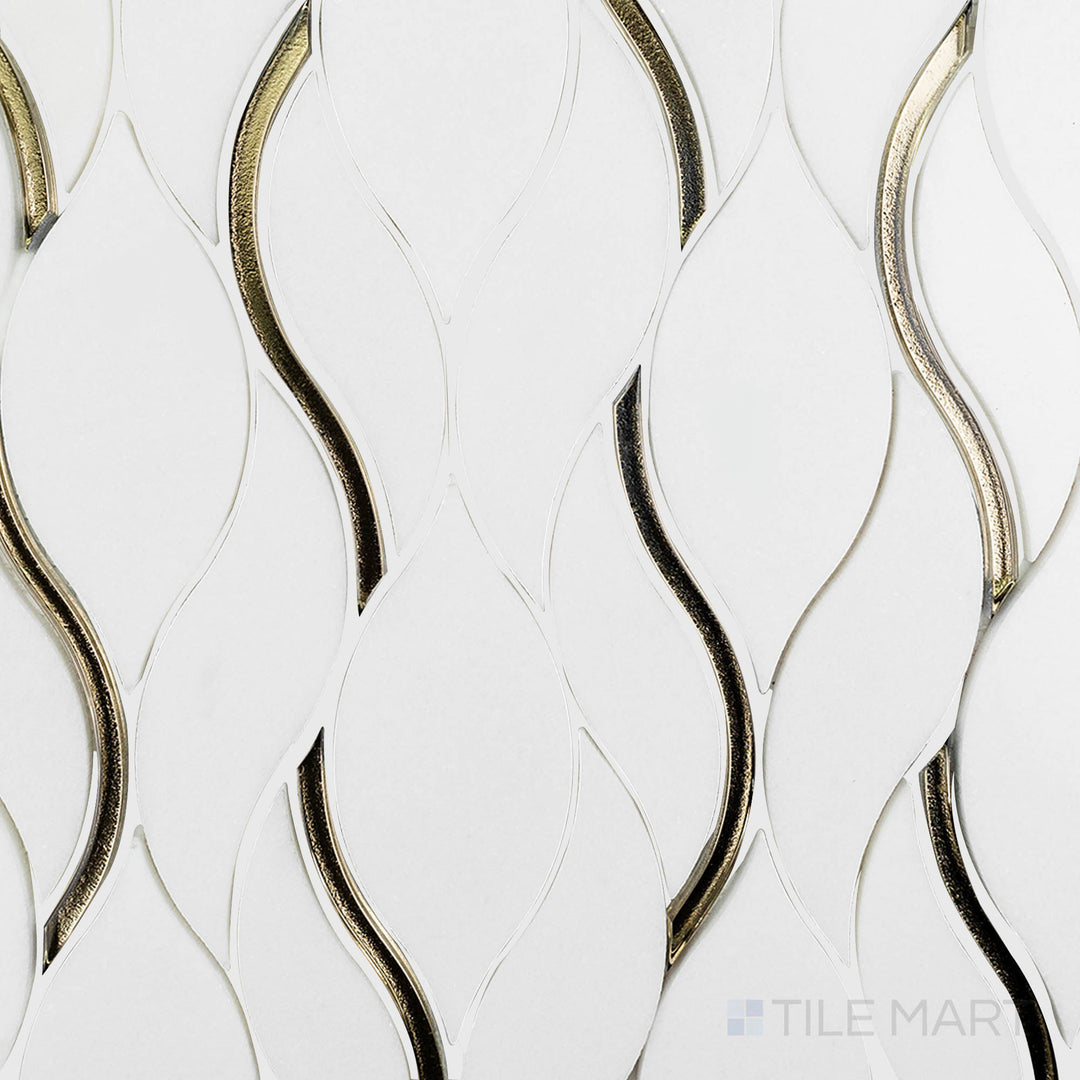 A smooth white tile with a high-gloss finish, adding a touch of brightness and elegance to any room.