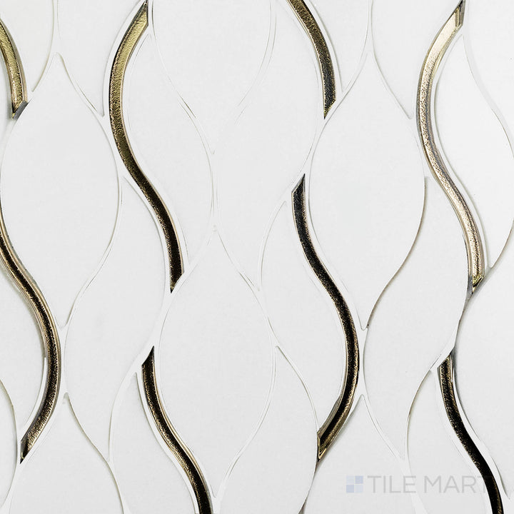 A smooth white tile with a high-gloss finish, adding a touch of brightness and elegance to any room.