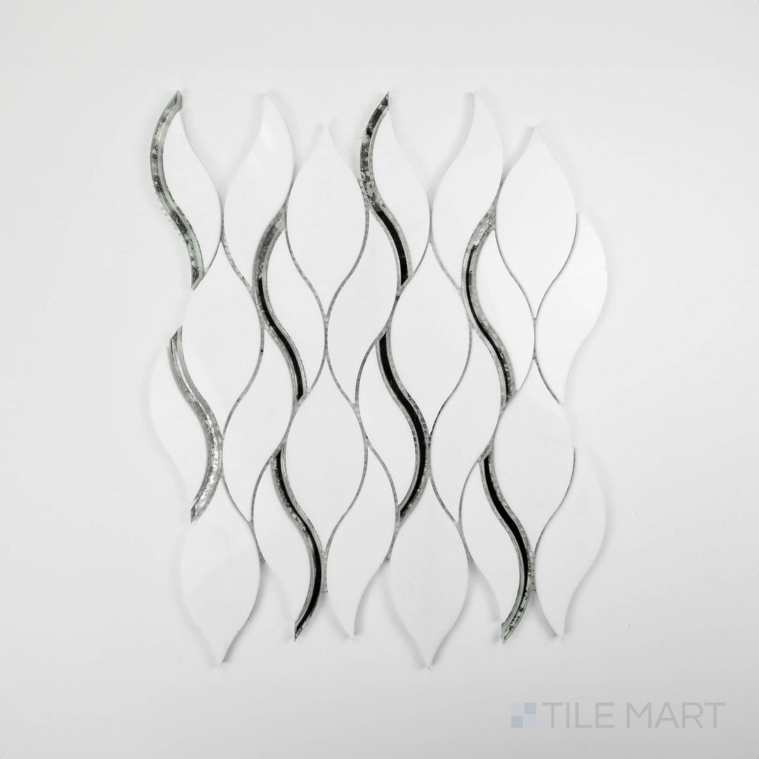 A close-up angled view of the matte white tile from the Salt Matte series, highlighting its subtle texture and smooth finish.