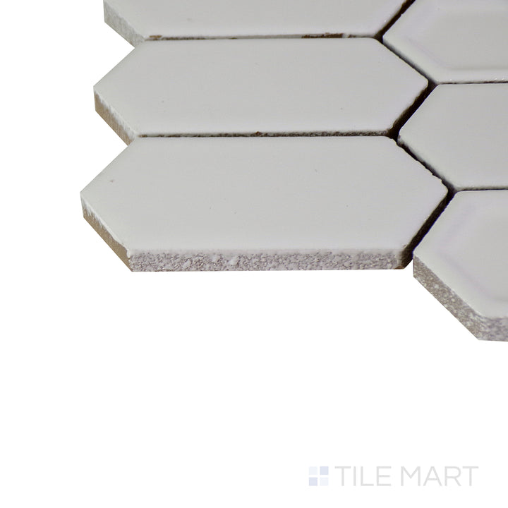 Corner angle highlighting the dark gray tile’s sleek finish and strong, durable ceramic structure.