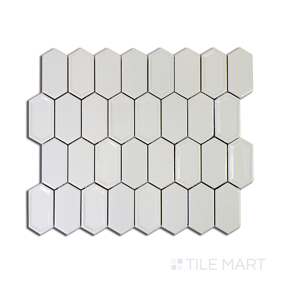 A dark, polished gray tile, offering a sophisticated look with a subtle glossy surface to enhance its texture.