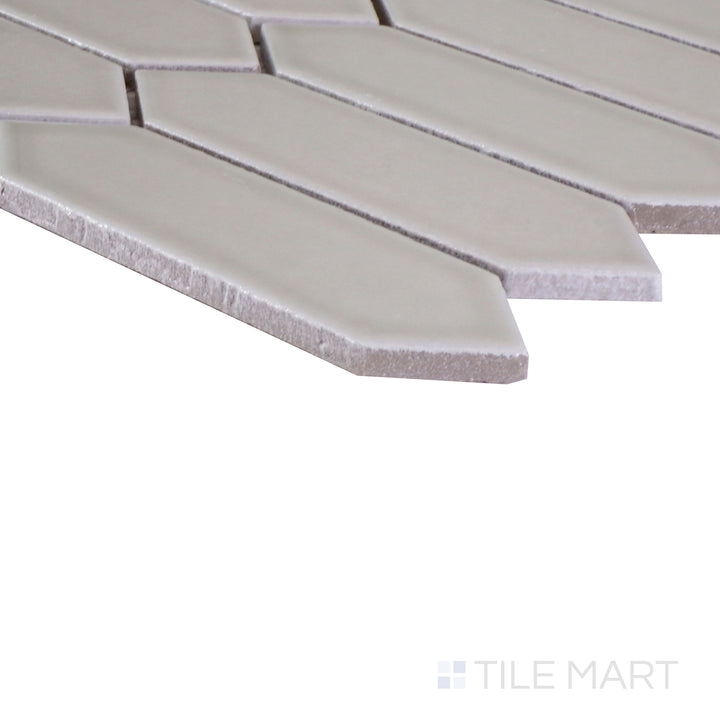 A unique angled shot of the matte white tile, showcasing its understated elegance and smooth finish.