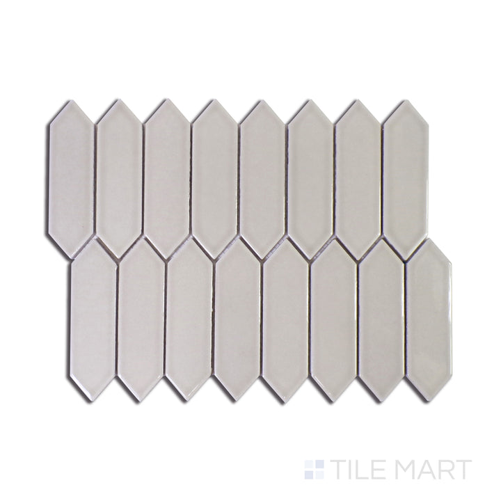 A white tile with a satin matte finish, providing a soft touch and a versatile design for bathrooms or kitchens.