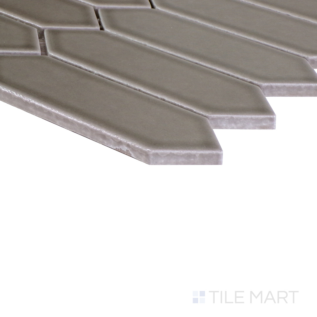 An angled shot of the beige tile, highlighting its neutral tones and refined surface texture.