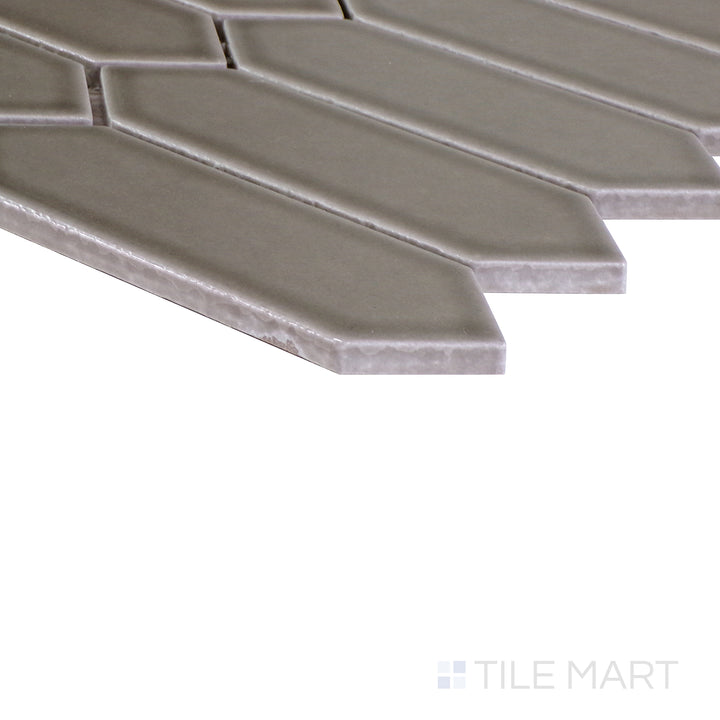 An angled shot of the beige tile, highlighting its neutral tones and refined surface texture.