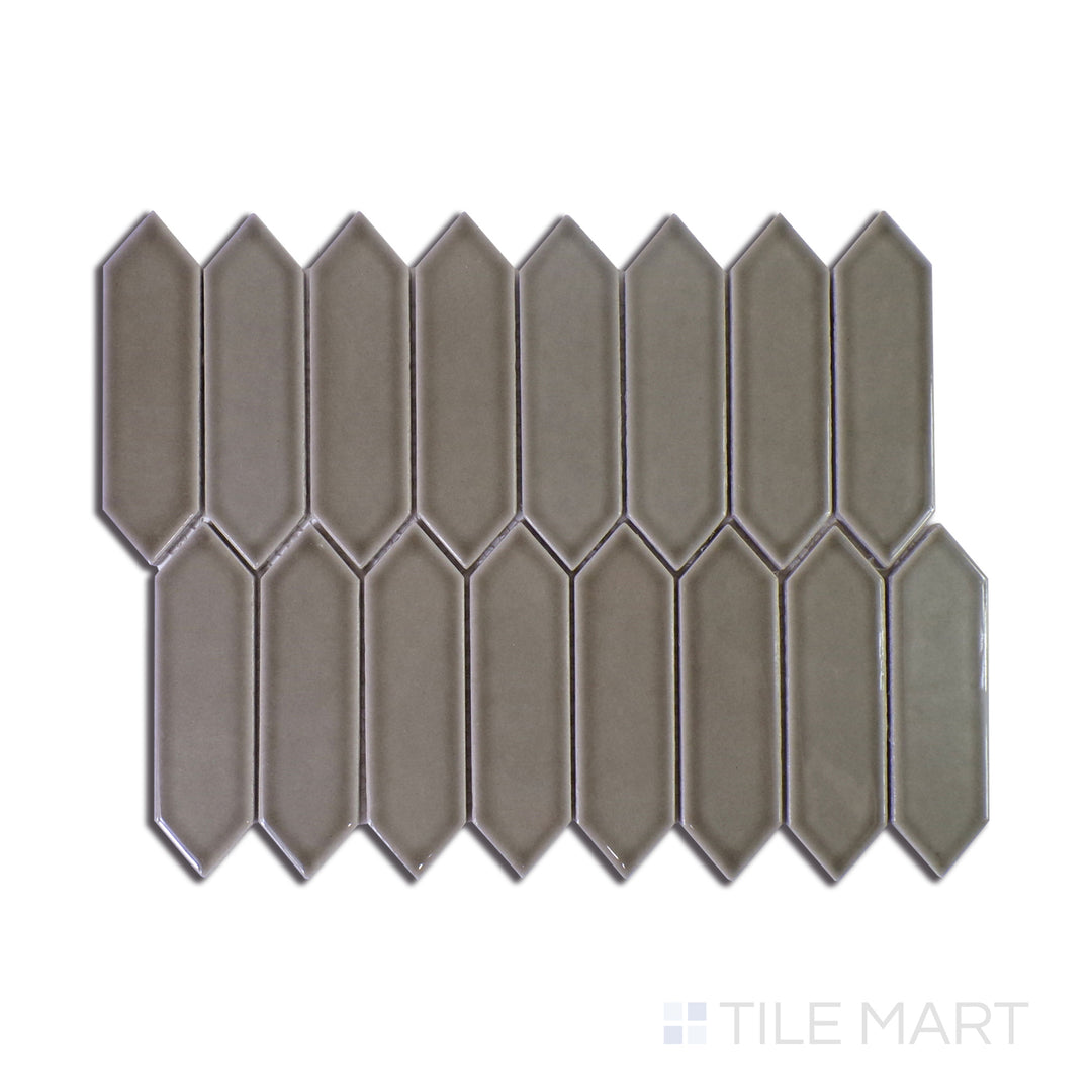 A beige tile with intricate tonal patterns, accented by a matte finish that adds understated elegance to any space.