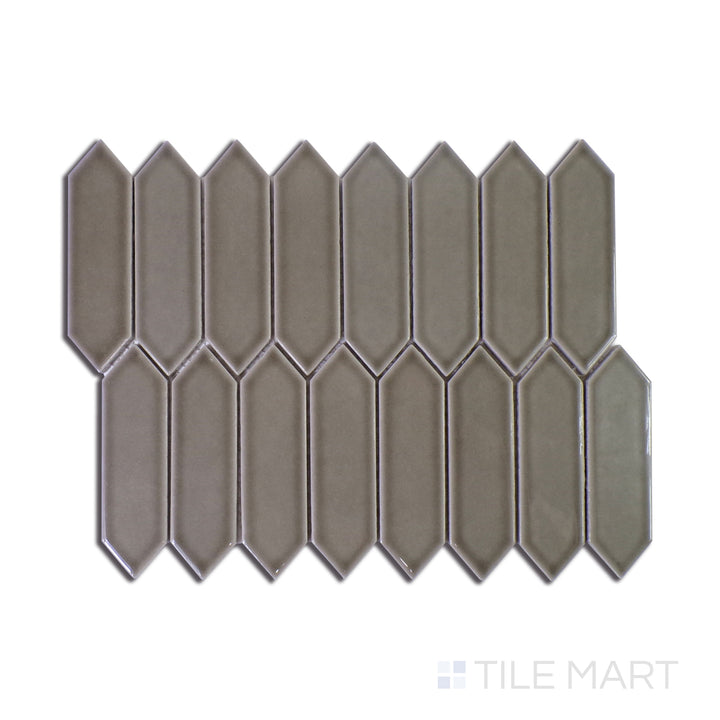 A beige tile with intricate tonal patterns, accented by a matte finish that adds understated elegance to any space.