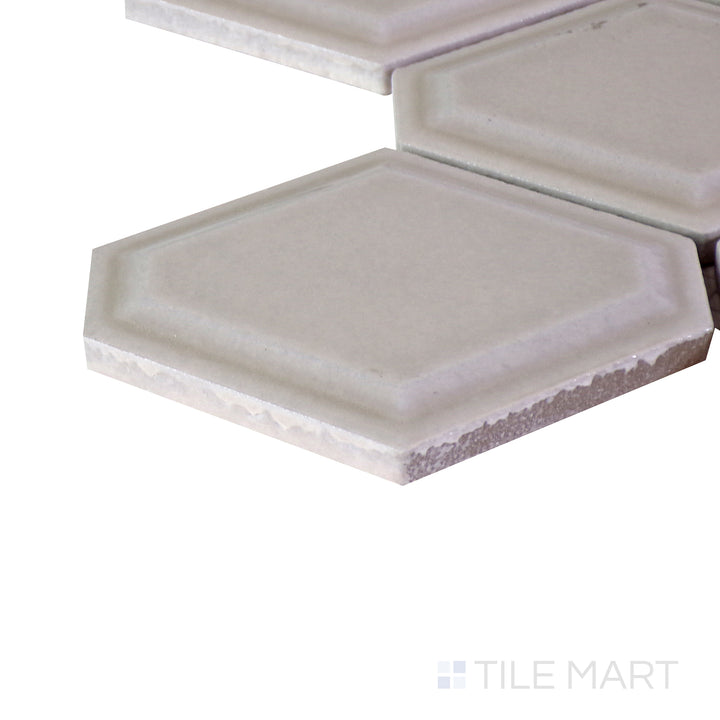 A detailed corner view of the indigo blue tile, showcasing its thickness and robust ceramic construction.