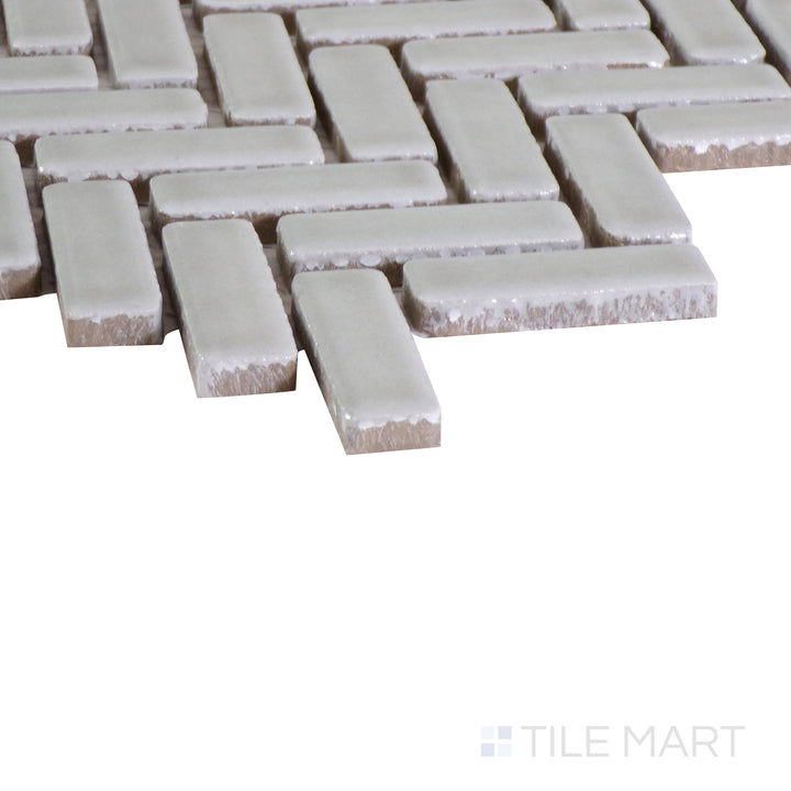 A close-up angled view of the matte white tile from the Salt Matte series, highlighting its subtle texture and smooth finish.