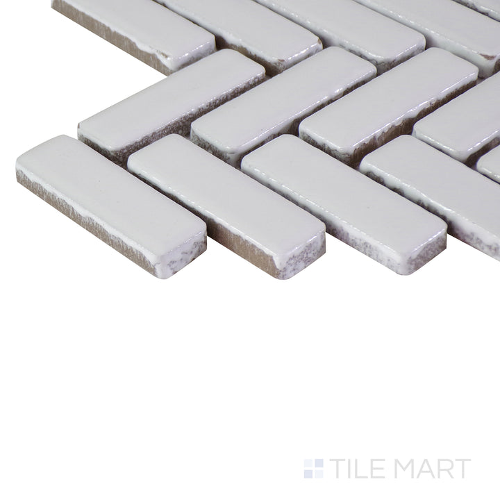 Foundations Tilt 0.5X1 Herringbone Plaster Glossy