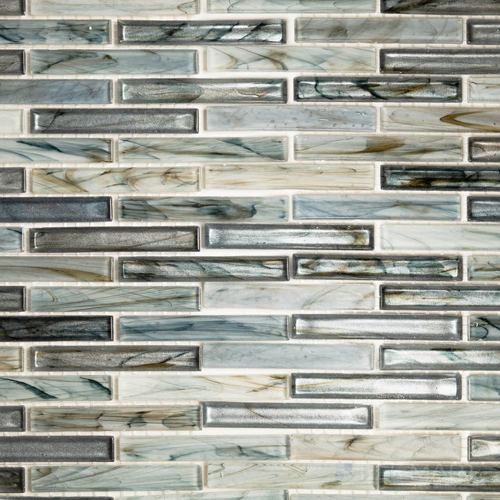 Glassique Beam Linear Lagoon Glossy Mosaic