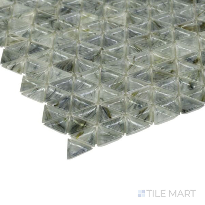 Glassique Mini Triangle Triangle Lagoon Glossy Mosaic