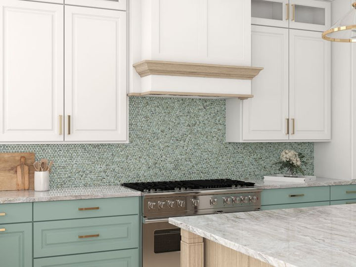 An elegant space with glossy white tiles from the Salt Glossy series, reflecting natural light beautifully.