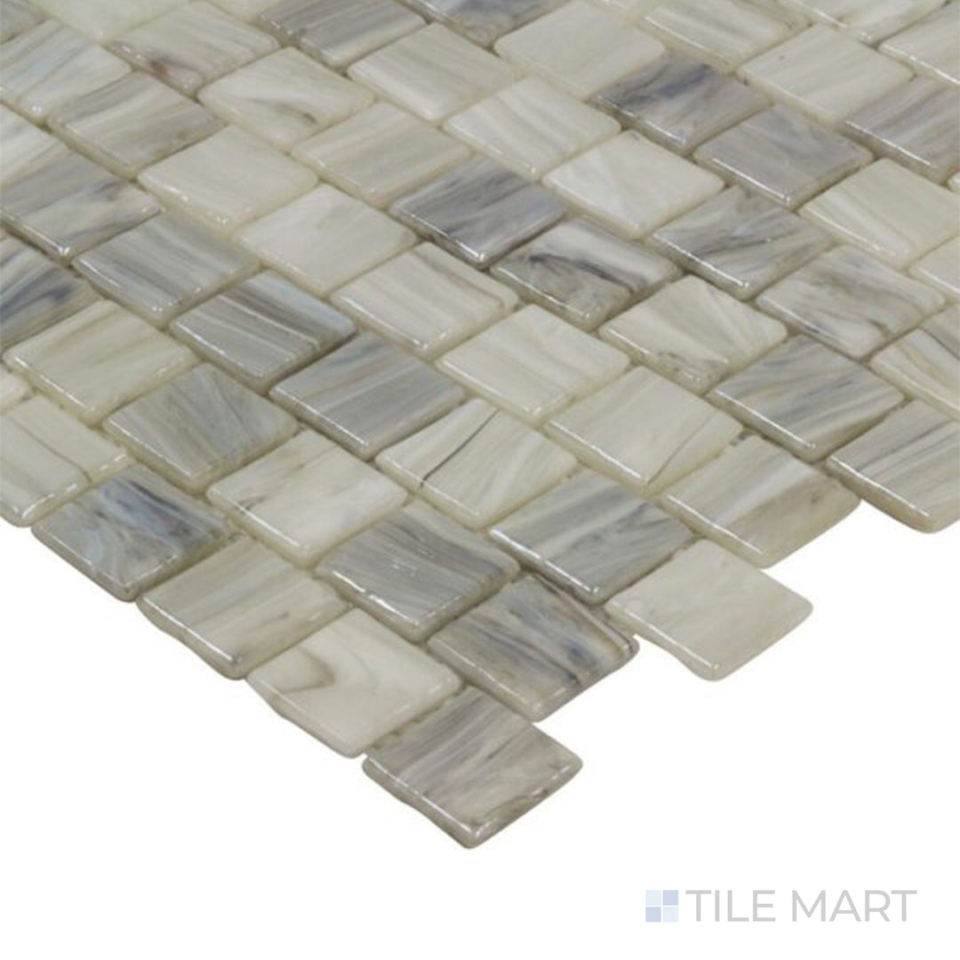 A detailed corner view of the indigo blue tile, revealing its solid construction and substantial thickness.