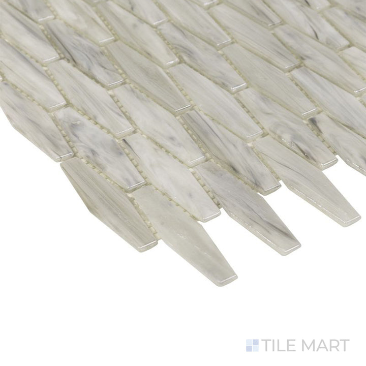A close-up of the matte white tile's corner, showing its refined edges and robust material thickness.