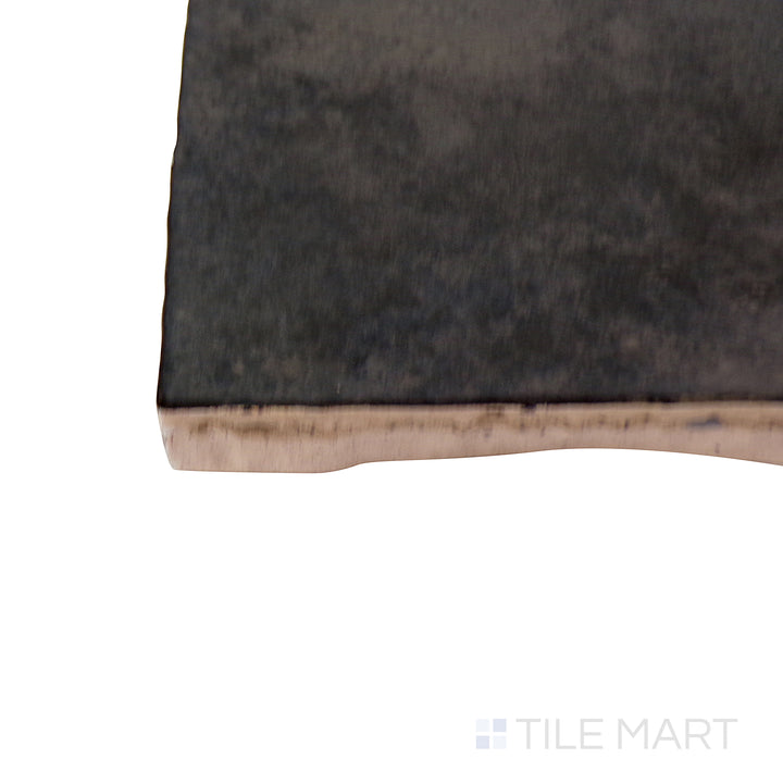 Corner view of the beige tile, highlighting its premium ceramic material and elegant, thin profile.