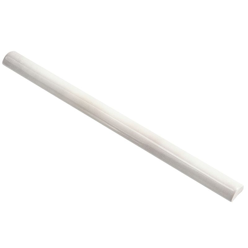 A close-up angled view of the matte white tile from the Salt Matte series, highlighting its subtle texture and smooth finish.