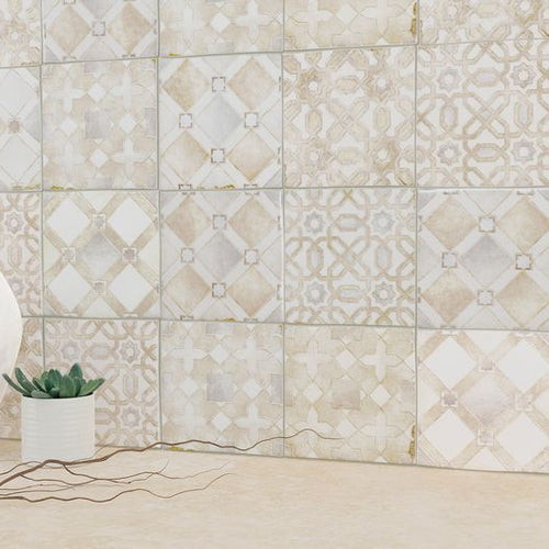 Moroccan Habitat Mixed 4X4 Glossy Ceramic Tile