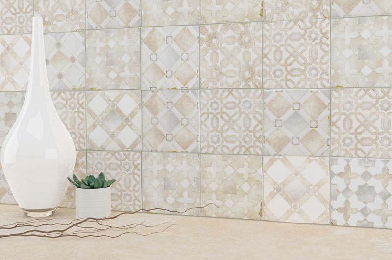 Soft, matte white tiles provide a peaceful and understated backdrop, enhancing the serene ambiance of the room.
