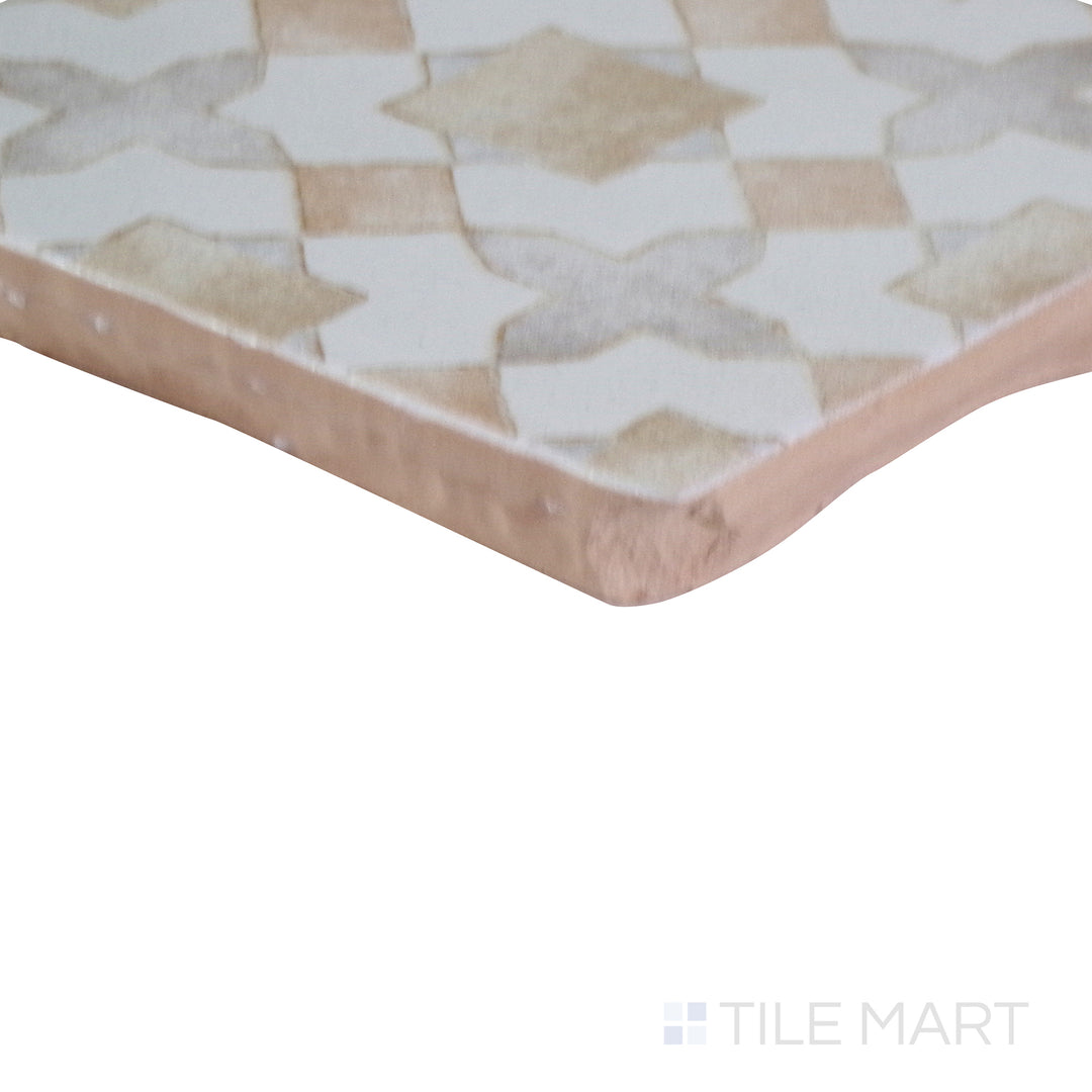 A unique angled shot of the matte white tile, showcasing its understated elegance and smooth finish.