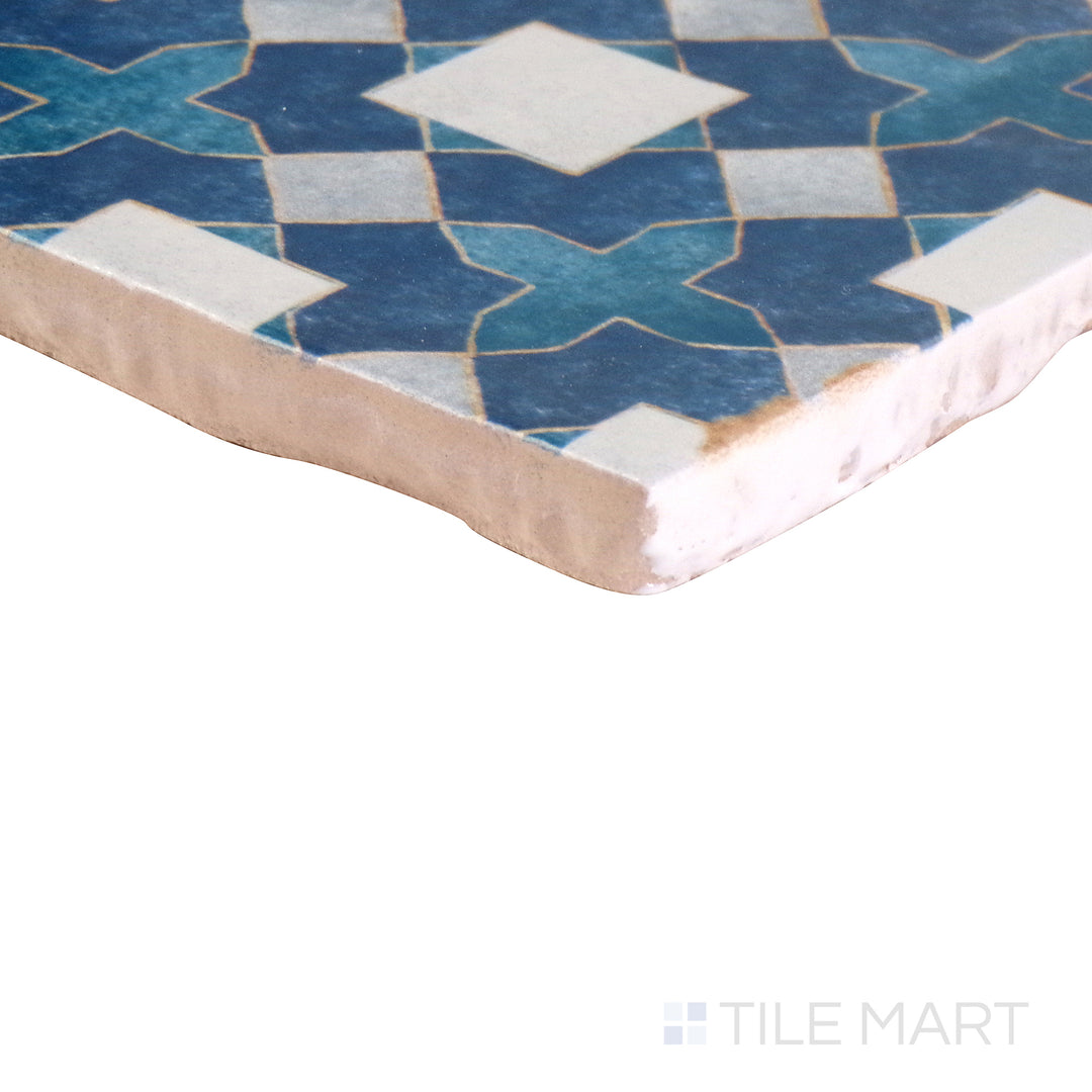 An angled shot of the beige tile, highlighting its neutral tones and refined surface texture.