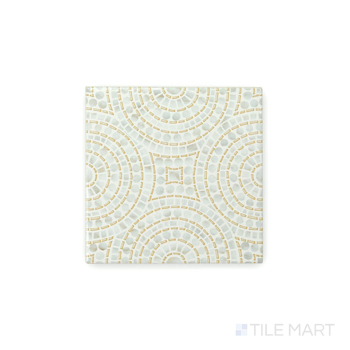 An angled shot of the beige tile, highlighting its neutral tones and refined surface texture.