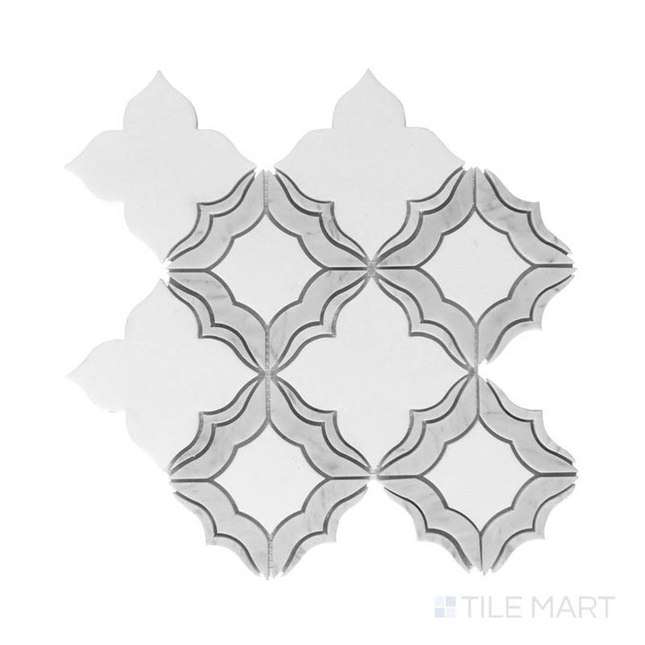 An angled perspective of the glossy white tile from the Salt Glossy series, reflecting light to enhance its sleek appearance.