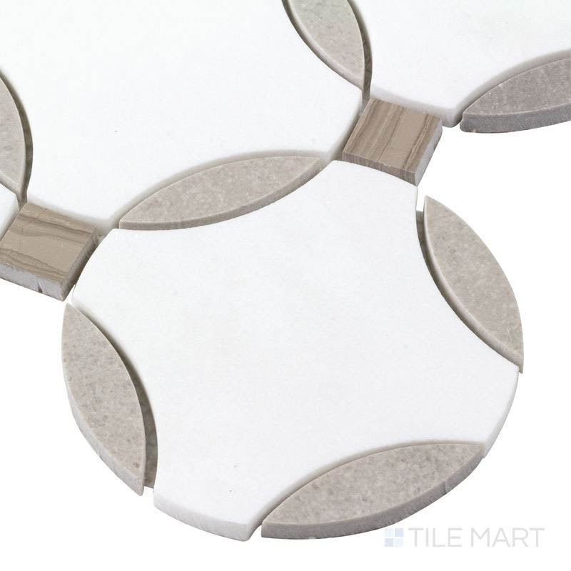 A corner perspective on the matte white tile, displaying its smooth surface and durable, well-crafted material.