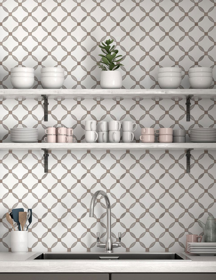 A serene environment with matte white tiles from the Salt Matte series, offering a clean and calming atmosphere.