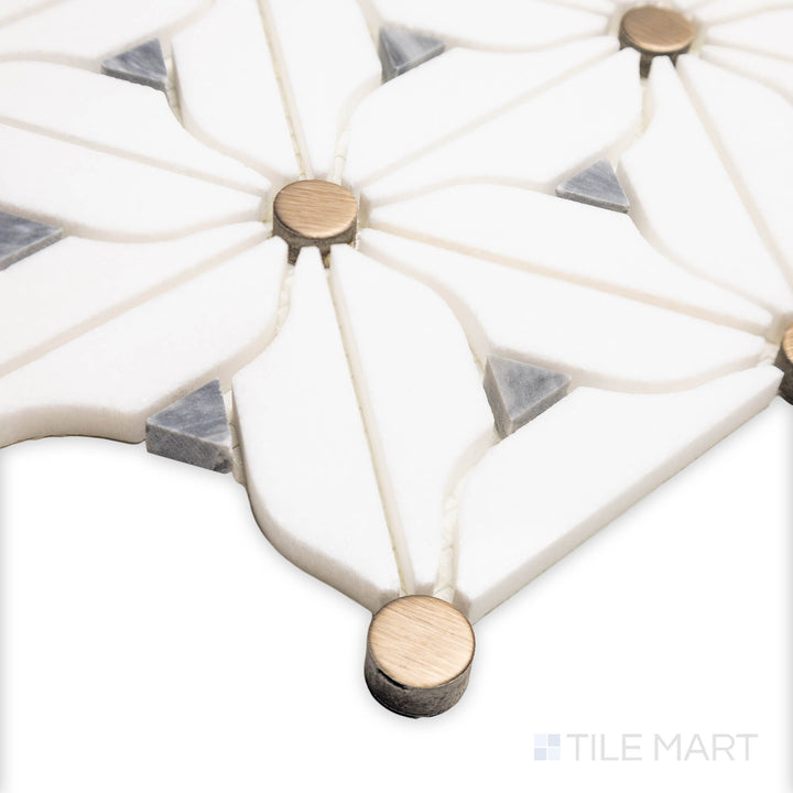 Corner shot of the tan and beige tile, emphasizing its thickness and high-quality ceramic material.