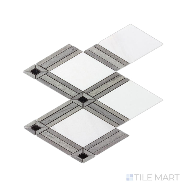 The indigo blue tile from the Boutique Sleek series, captured from an angle to emphasize its striking color and matte finish.