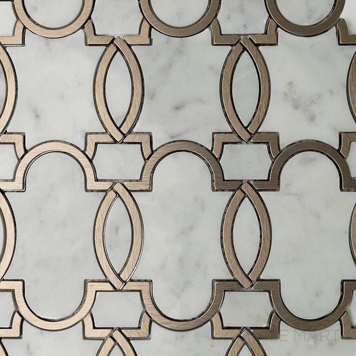 Panache Gilt Garland Gold And White Polished Mosaic