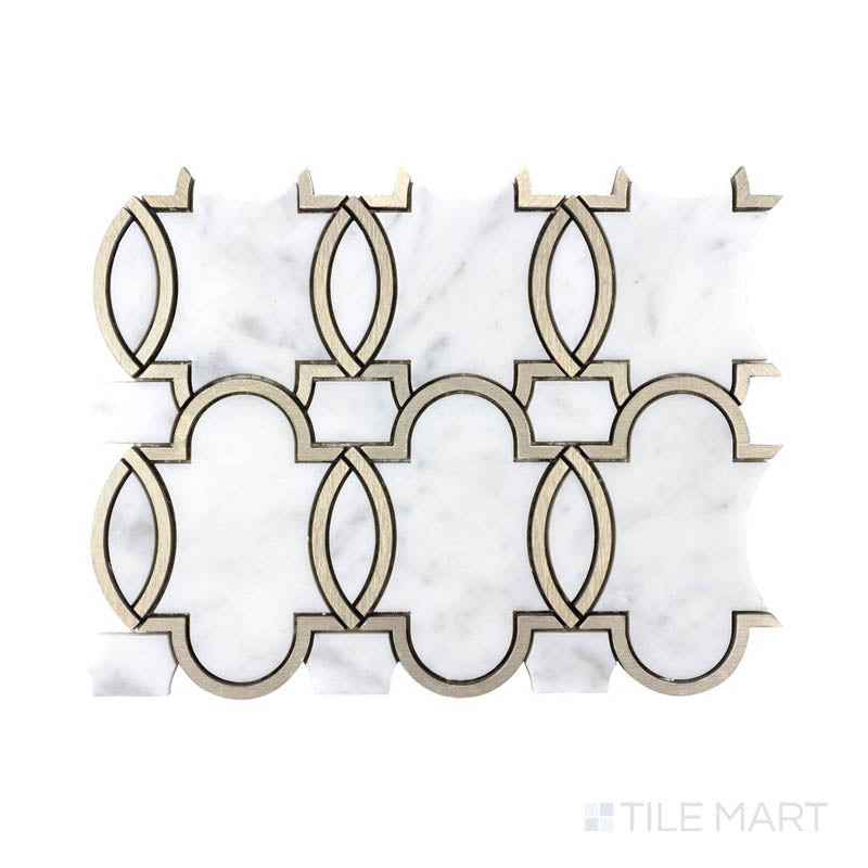 Panache Gilt Garland Gold And White Polished Mosaic