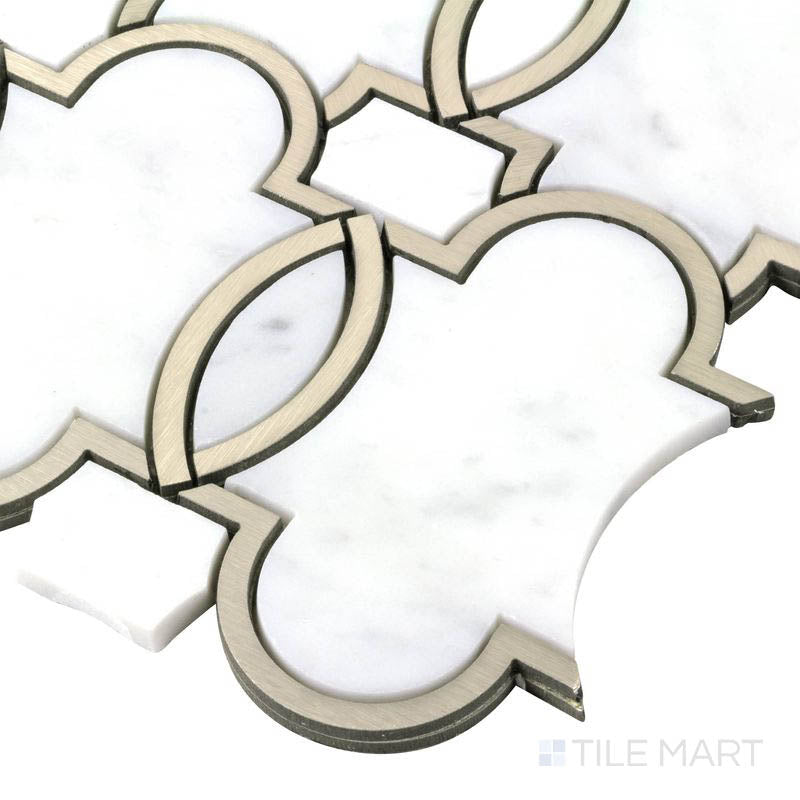 A close-up of the matte white tile's corner, showing its refined edges and robust material thickness.