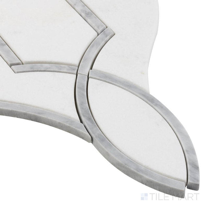 A detailed corner view of the indigo blue tile, showcasing its thickness and robust ceramic construction.