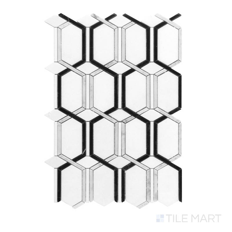 An angled shot of the tan and beige tile, revealing its polished surface and natural color variation.