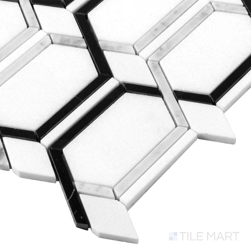 Corner shot of the tan and beige tile, emphasizing its thickness and high-quality ceramic material.