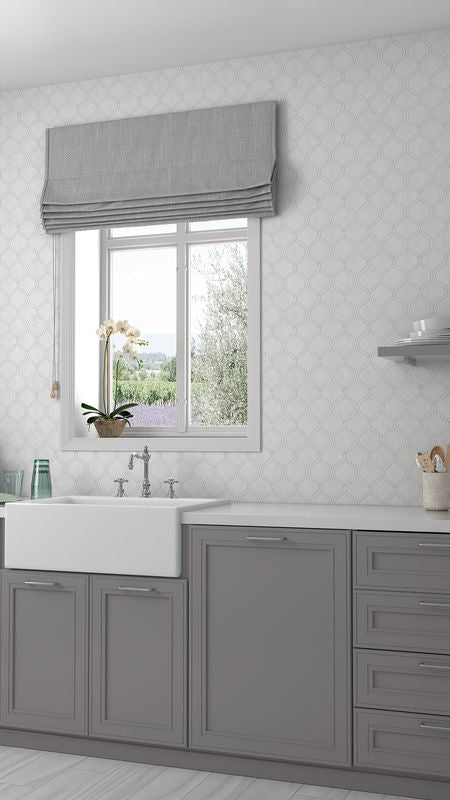 Panache Vintage Palace White Polished Mosaic