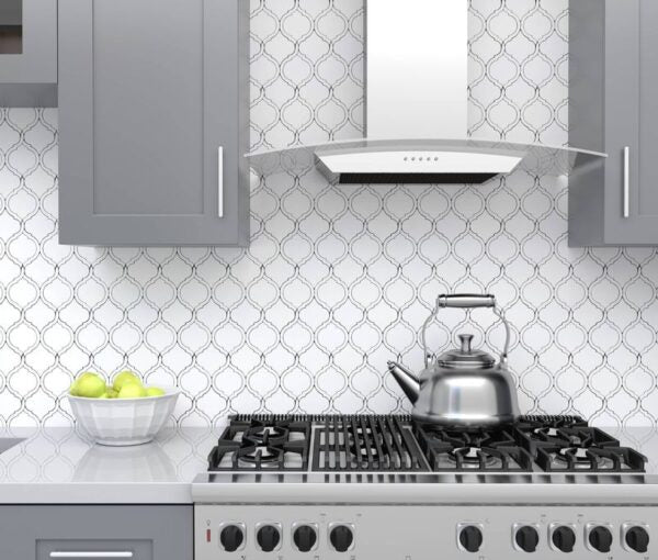 Panache Vintage Palace White Polished Mosaic