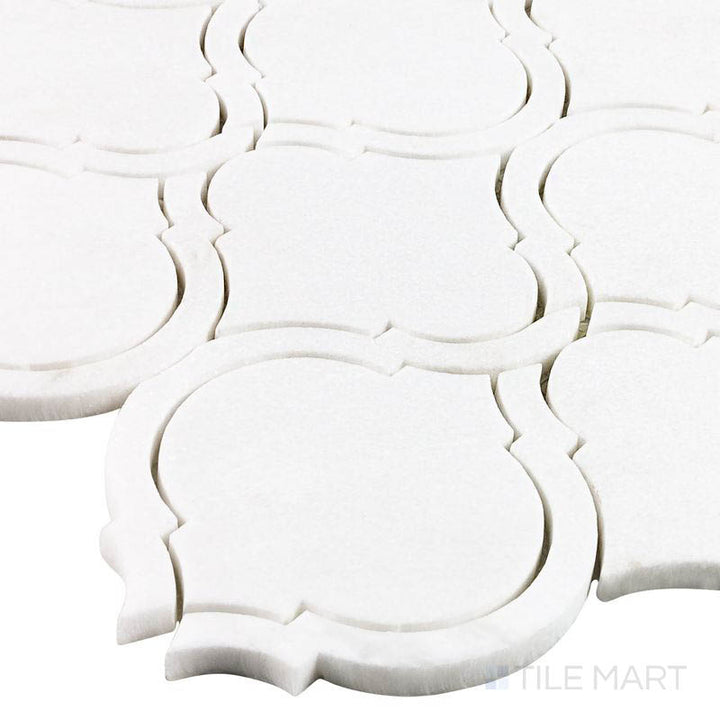 Corner view of the beige tile, highlighting its premium ceramic material and elegant, thin profile.