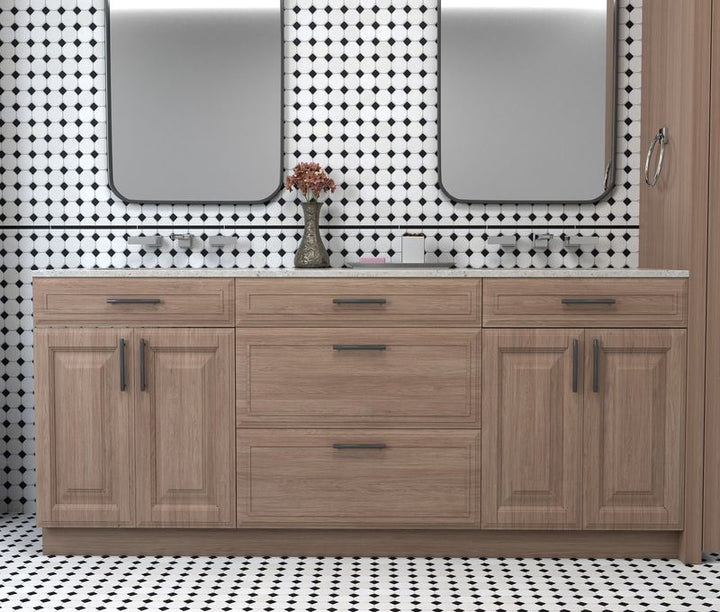 A cozy space enhanced by the beige and tan ceramic tile from the Boutique Sleek series, adding warmth and comfort.