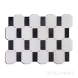 The Finish Line Sable Black Kaya Octagon Polished Marble Mosaic