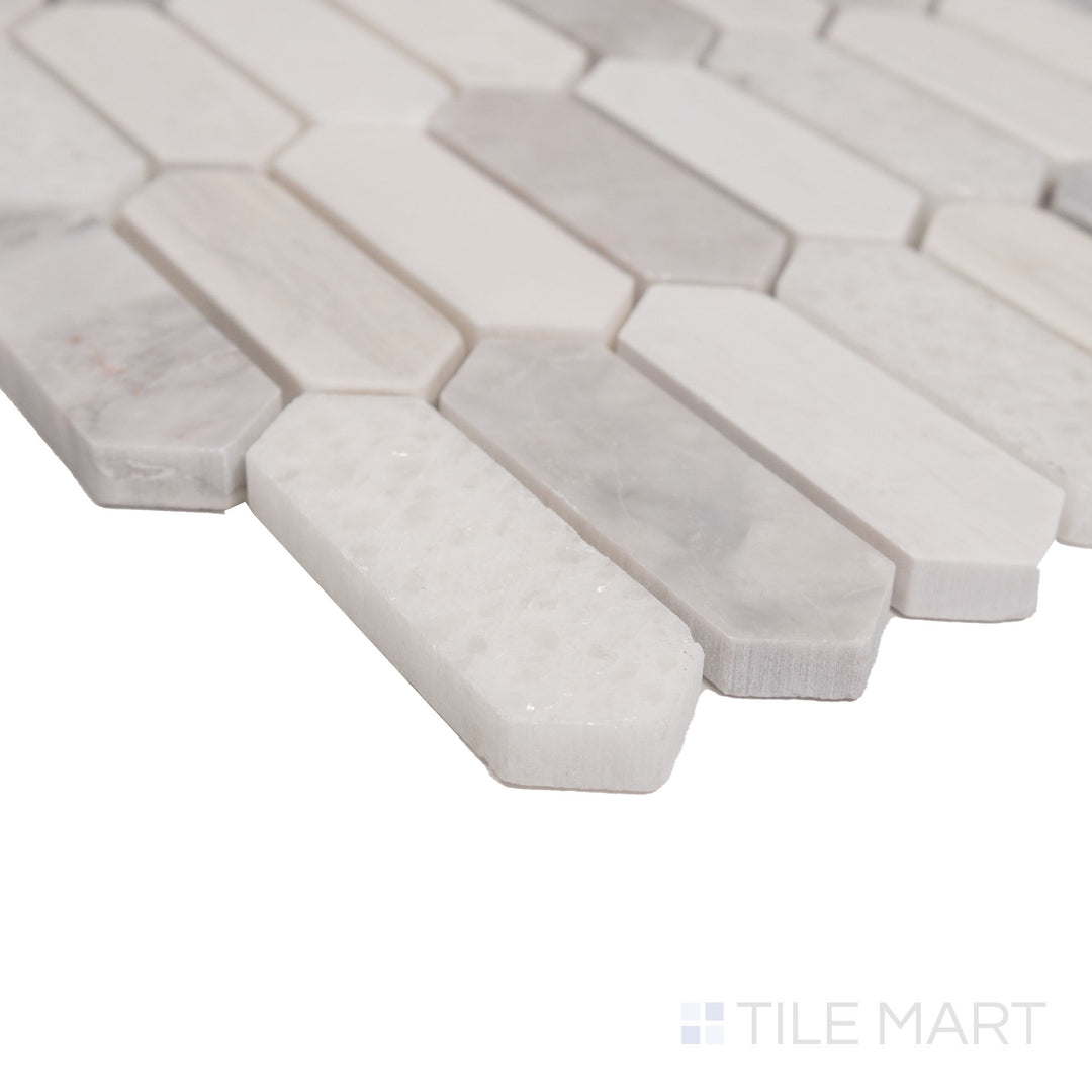 The indigo blue tile from the Boutique Sleek series, captured from an angle to emphasize its striking color and matte finish.