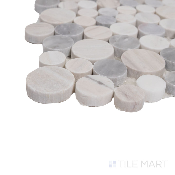 Corner angle highlighting the dark gray tile’s sleek finish and strong, durable ceramic structure.