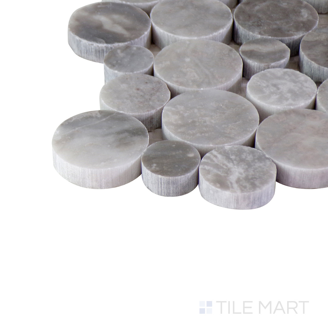 Corner view of the beige tile, highlighting its premium ceramic material and elegant, thin profile.