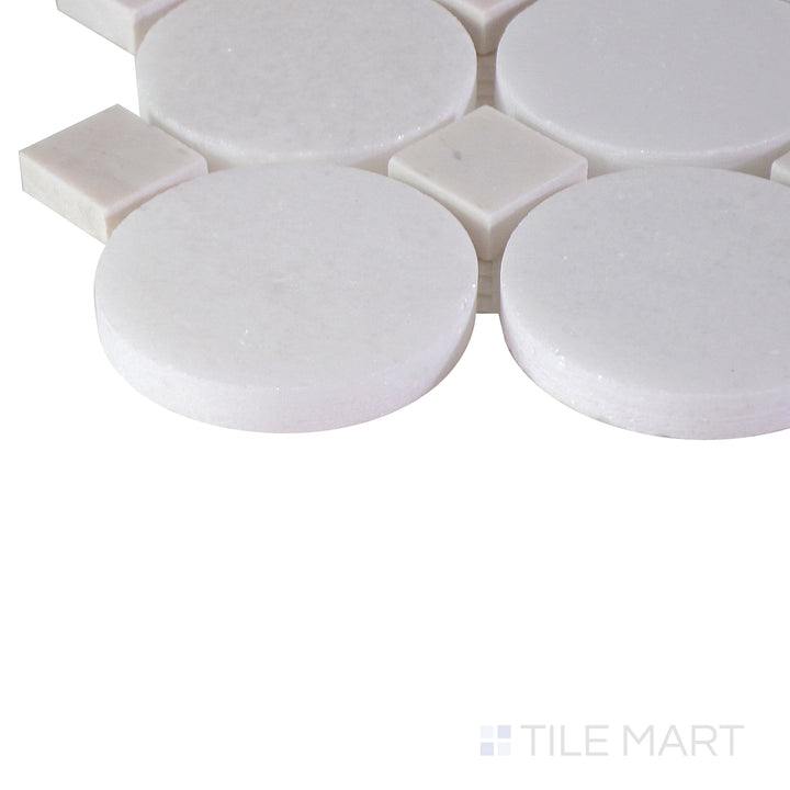 Corner shot of the beige and tan ceramic tile from the Boutique Sleek series, highlighting its material composition and slim profile.