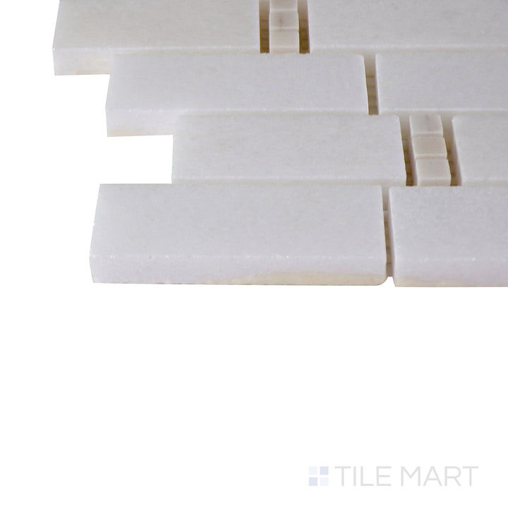 A detailed corner view of the indigo blue tile, showcasing its thickness and robust ceramic construction.