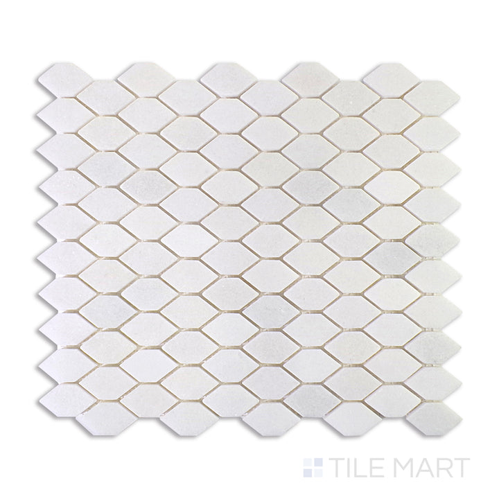A matte-finished white tile with subtle textural nuances, ideal for creating a clean and minimalist aesthetic.