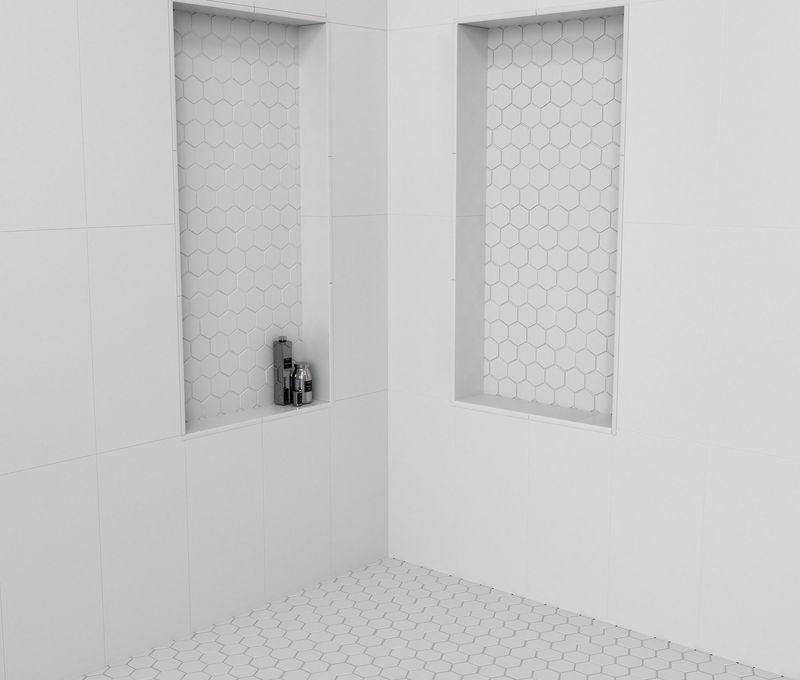 The dark, polished gray tiles bring a sense of sophistication and modernity to this refined space.